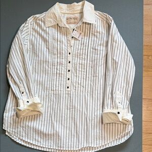 Free people ivory and black shirt